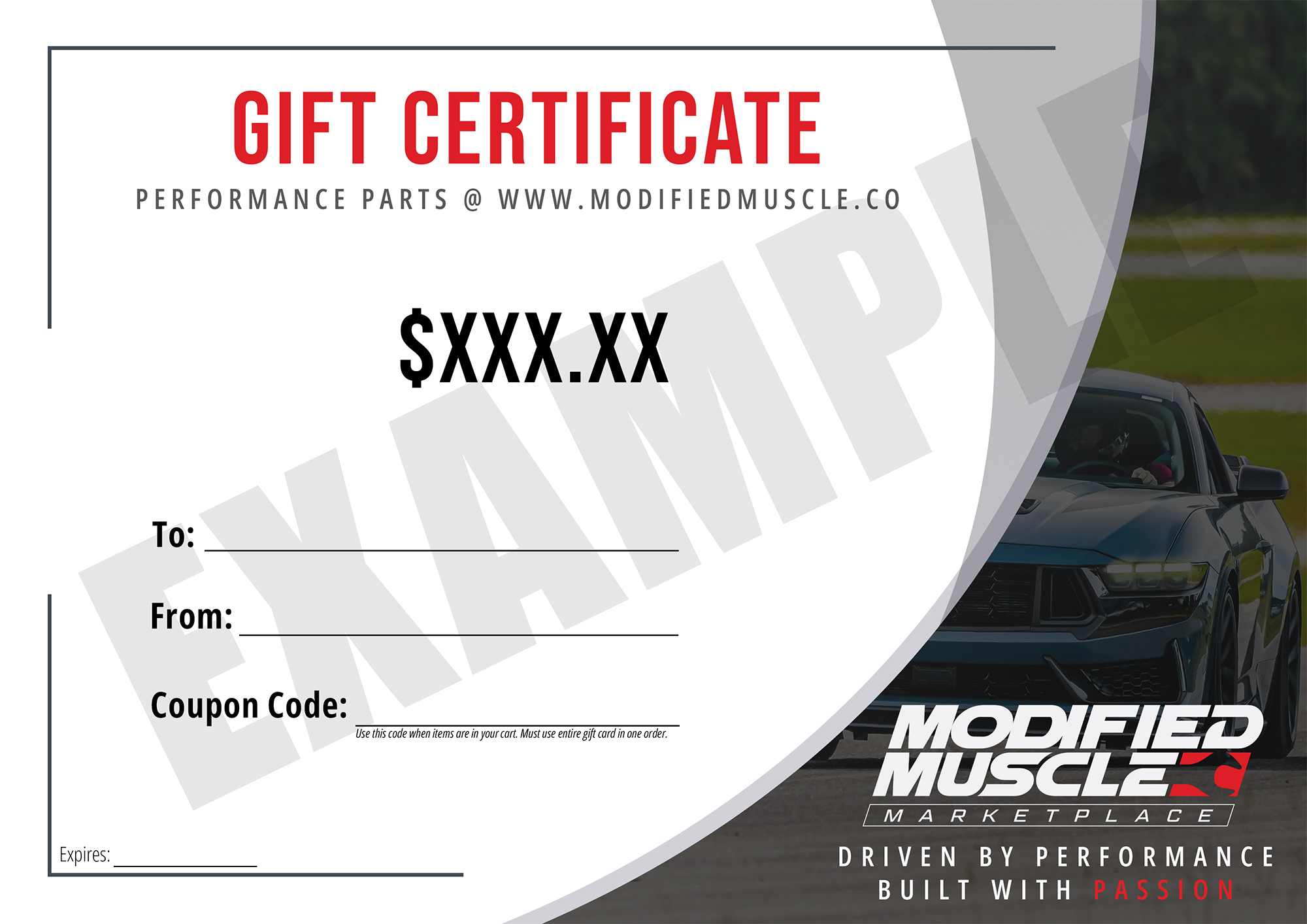 Modified Muscle Marketplace Gift Card