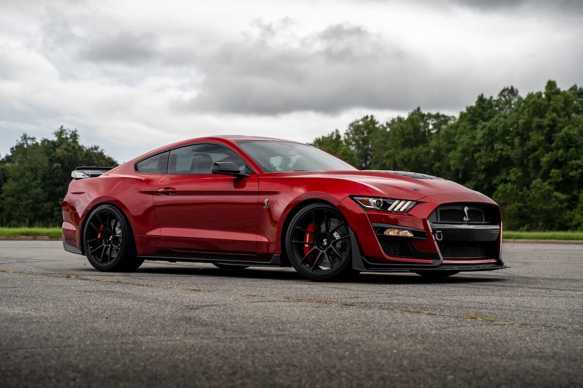 shelby gt500 rapid red quarter shot